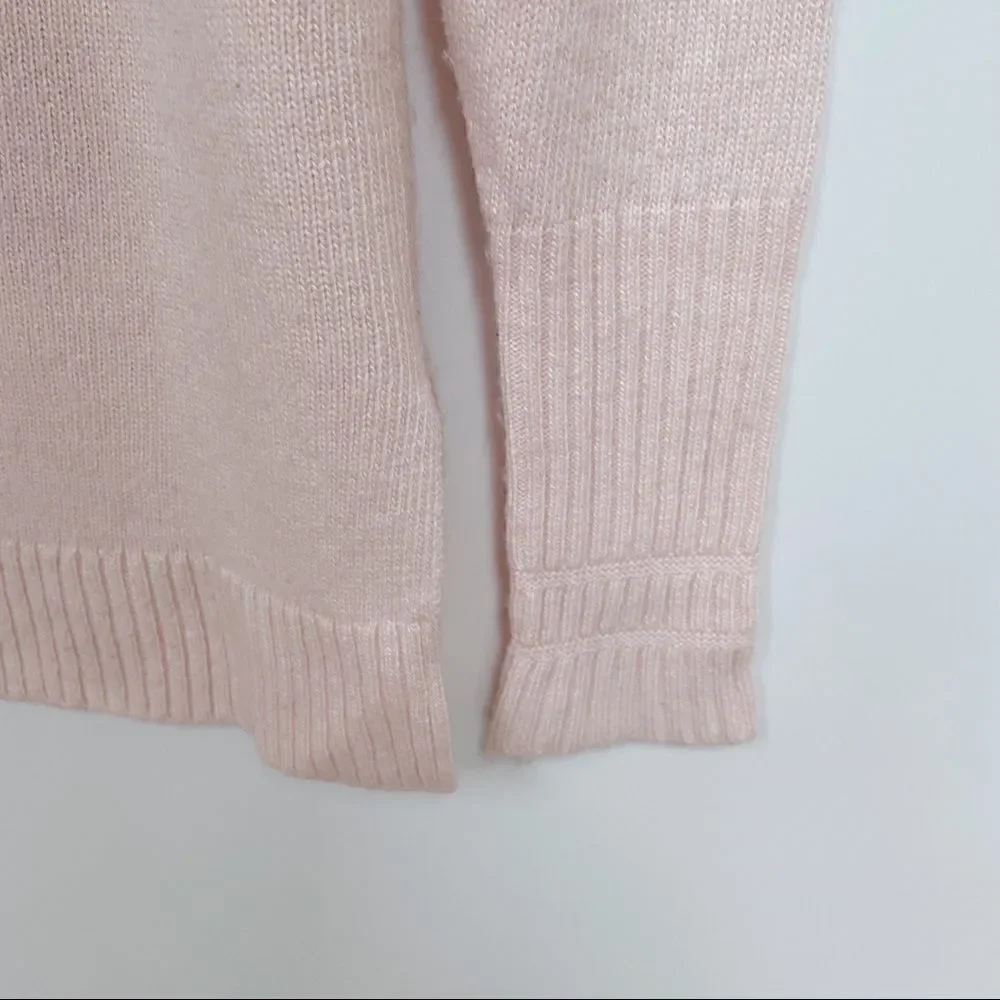 J. Crew Wool Blend Turtleneck Sweater Light Pastel Pink S